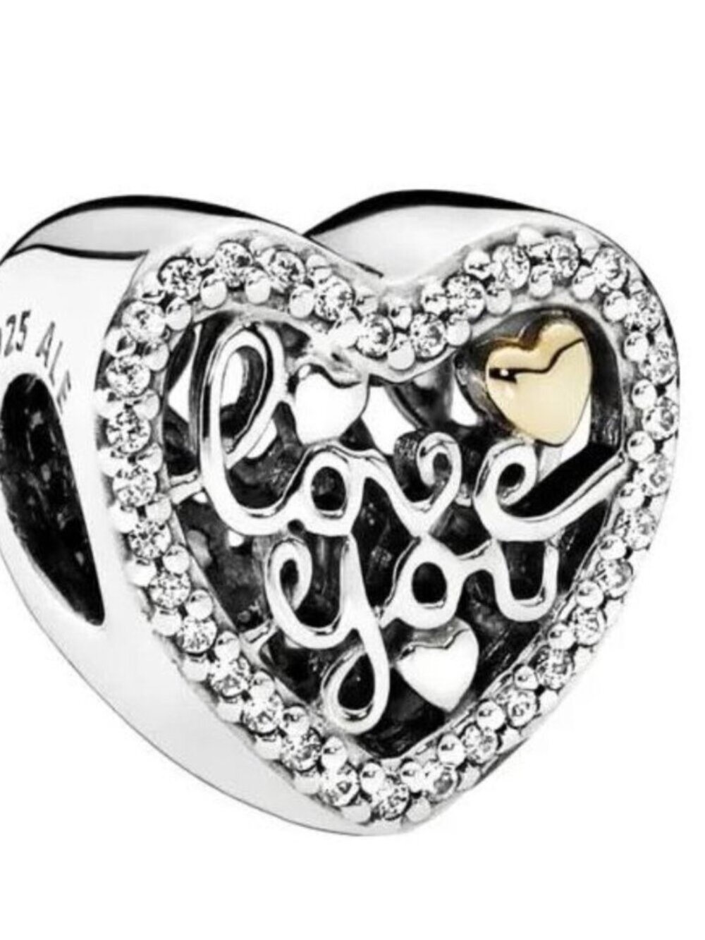NWOT Pandora LOVE SCRIPT Charm